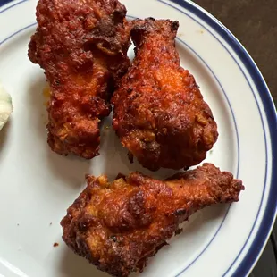 The Buffalo Crispy Chicken wings are big and super crispy!