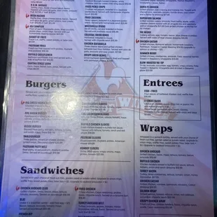 Menu as of 2/15/25