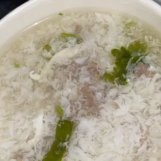 Minced Beef and Egg Drop Soup