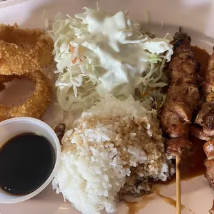 Chicken Yakitori lunch special