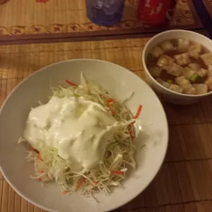 Soup and salad with meal!