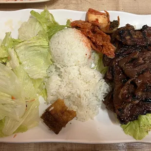 Beef, short rib teriyaki plate