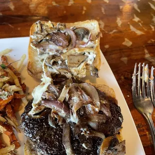 Mushrooms and cheese yummy!