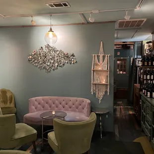 Indoor seating, view from the entrance