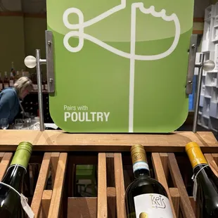 two bottles of wine in a wine rack