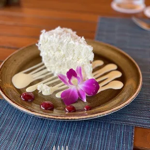 The famous Halekulanis Signature Coconut Cake