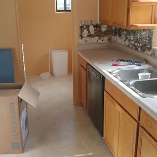 A before look, this is what it looked like when we started.  Come back in a week or two and see the finished product!