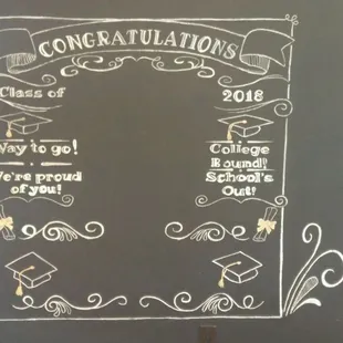 Artwork that one of our team members did for a graduation party.