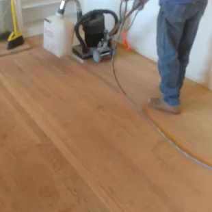 Restoring 70 year old wood floors, they will be beautiful when done,