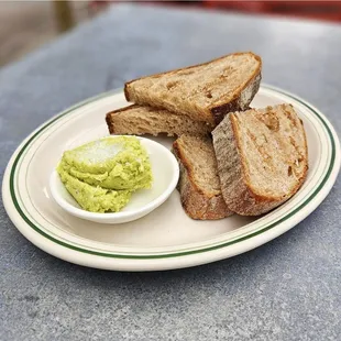 Bread with Green Garlic Butter