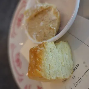 amuse bouche; honey butter biscuit