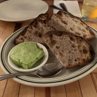 Bread with ramp butter.