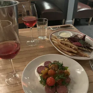 Steak and Fries, Lamb Sausage