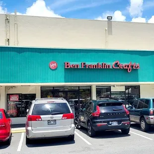 Ben Franklin Crafts store at the Market City Shopping Center.  The store is fronting Kaimuki High School.