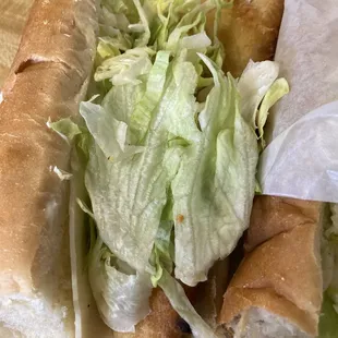 The fish sandwich, I didn't bother to take off  lettuce so you could really see it, but it was a gigantic piece of fish, very tasty