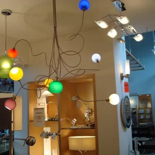 There's lots of colorful lighting at Houseworks. Photo by Jennifer Litz.