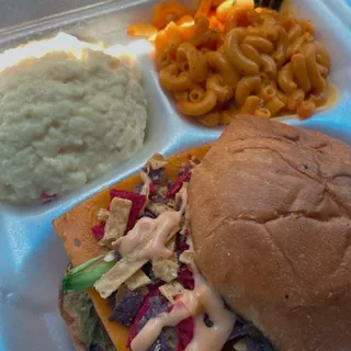 Flame Broiler Burger with 2 Sides