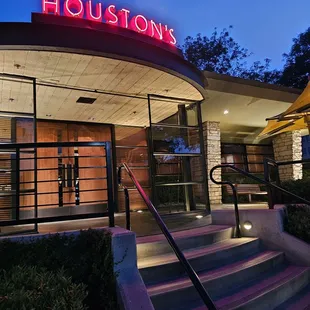 Front of restaurant, at  Irvine Houston&apos;s..