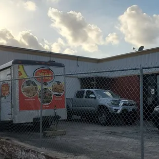 This is it building  and traveling catering trailer.