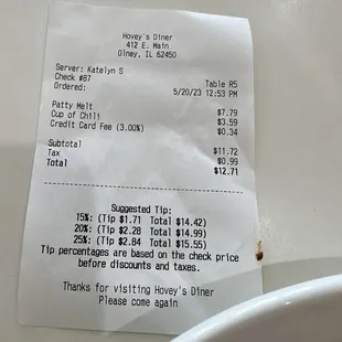 I never intended to pay with card, nor was I asked how I was going to pay.