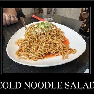 a plate of noodles