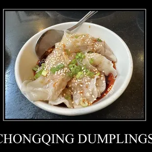 a bowl of dumplings