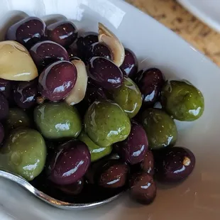 Olives with coriander and chilis