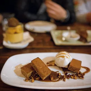 Warm Date Cake | butterscotch, buttered pecans, vanilla ice cream