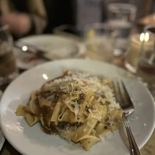 Papardelle with a wild boar bolognese.. don&apos;t skip!