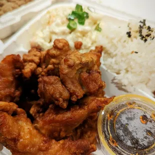 fried chicken and rice