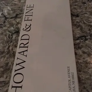 The menu cover. You need the password to get the details...