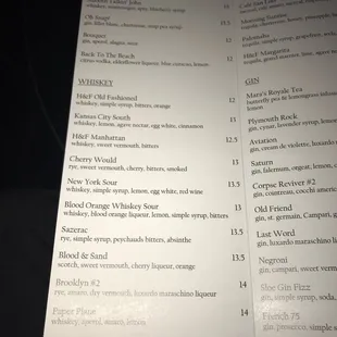 Some of the menu