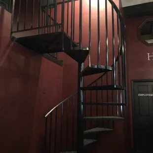 Stairs to upstairs bar area