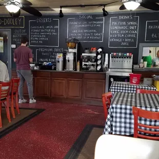 the interior of the restaurant