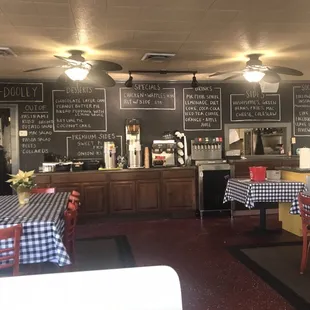Inside restaurant