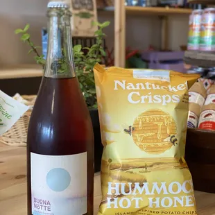 Curated food and beverages. Salami, local cheese, truffle hot sauce, charcuterie boards ingredients.  

Natural Wine - sparkling pinot g
