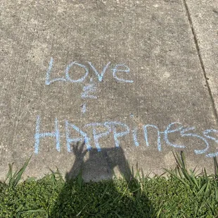 Side walk chalk is out,
