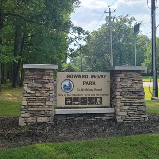 Sign at entrance