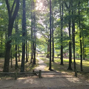 Walkway to one of the play areas