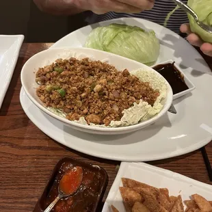Chicken, lettuce wraps