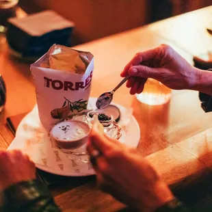 a person eating a meal