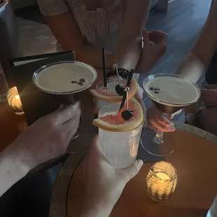 Espresso Martini and Tom Collins