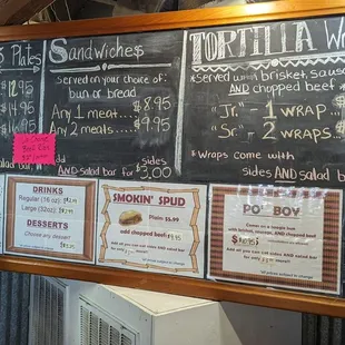 Menu board