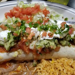 Grilled burrito dinner