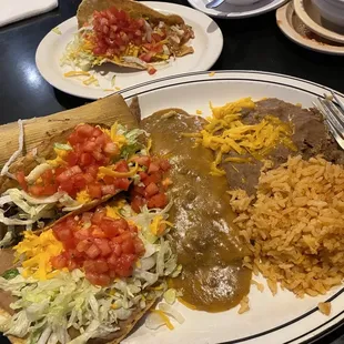 a plate of mexican food