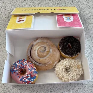a variety of donuts