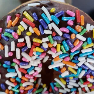 Chocolate with sprinkles