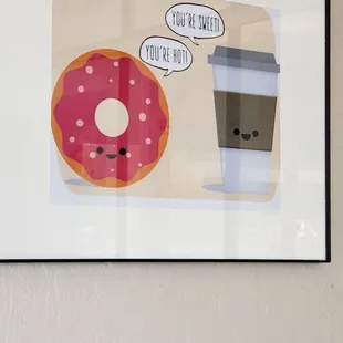 a cup of coffee and a donut