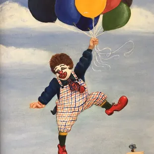 Great painting of the creepiest clown I've ever seen.