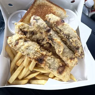 Steak Fingers. Really good, definitely recommend